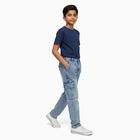 Boys' 100% Cotton Jeans, हल्का नीला, small image number null
