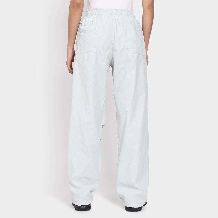 Ladies' 100% Cotton Trousers , हल्का ग्रे, large image number null