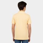 Boys Peach Pique Round Neck Casual T-Shirt, पीच, small