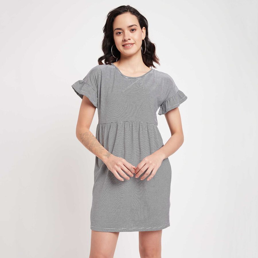 Stripes Dress, नेवी ब्लू, large image number null
