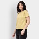 Ladies' Round Neck T-Shirt , खाकी, small