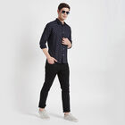 Cotton Printed Casual Shirt, Navy Blue, small image number null