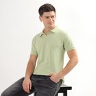 Men's Light Sage Green Polo Neck T-Shirt, Light Green, small image number null