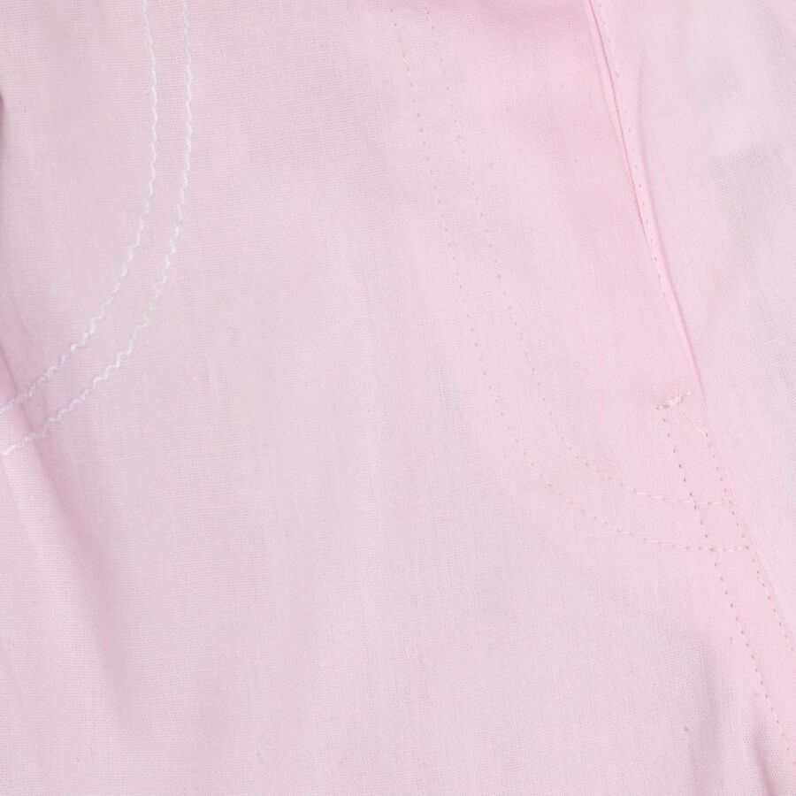 Infants Yellow Hippo Cotton Round Neck Shorts Set, Light Pink, large image number null