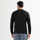 Men's Jet Black Crew Neck Casual T-Shirt, Black, small image number null
