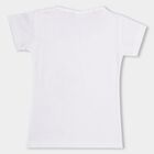 Girls' 100% Cotton T-Shirt , White, small