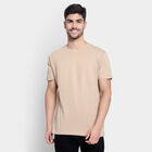 Cotton Solid Round Neck T-Shirt, गहरा पीला, small image number null