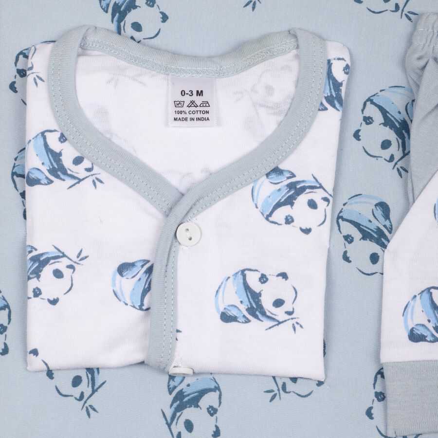 Infant's Cotton Gift Set, Light Blue, large image number null