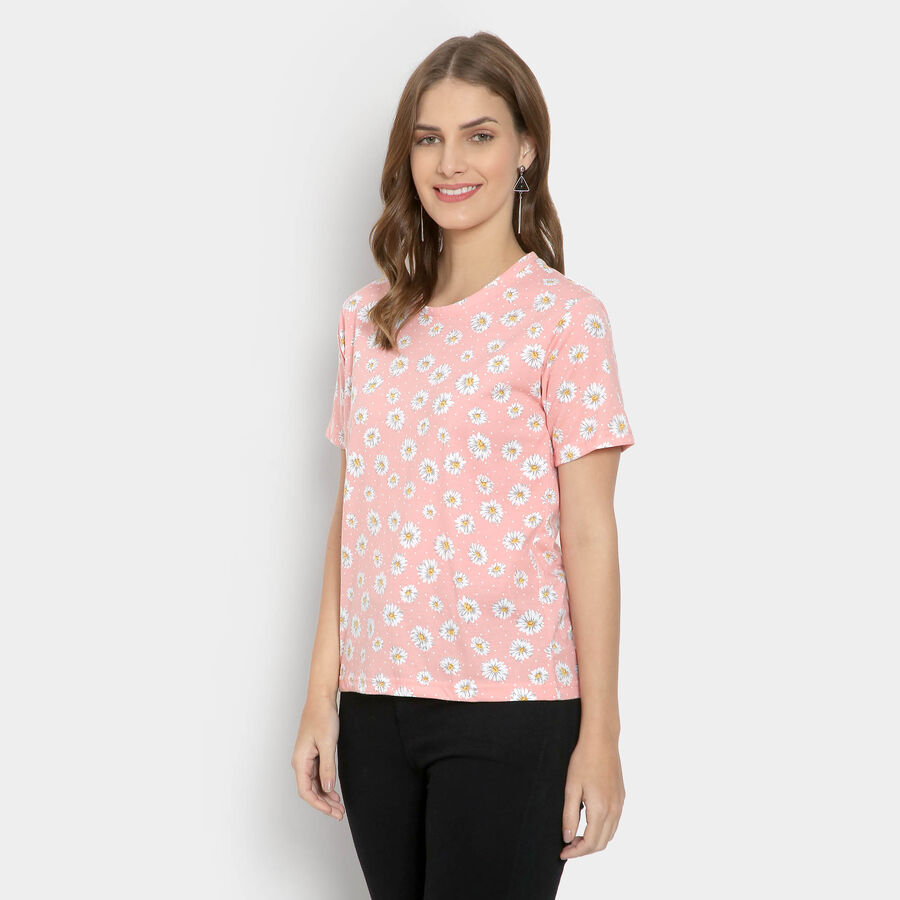 Round Neck T-Shirt, White, large image number null