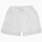 Girls' Shorts, सफ़ेद, small