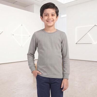 Boys' Grey Long Sleeve Thermal