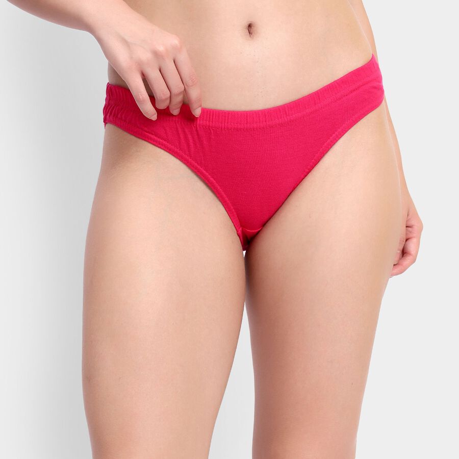 Ladies' 100% Cotton Panty, Fuchsia, large image number null