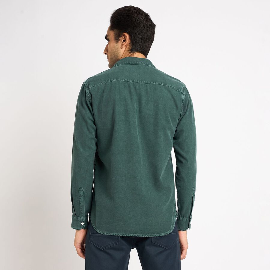 Men's 100% Cotton Casual Shirt , गहरा हरा, large image number null