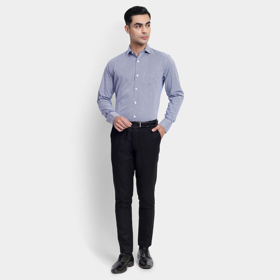 Men's 100% Cotton Formal Shirt, मध्यम नीला, large image number null
