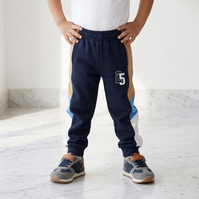 Boys Navy Blue Jogger Colorblock Pyjama