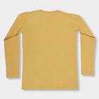 Boys Mustard Yellow Round Neck Casual T-Shirt, मस्टर्ड, small image number null