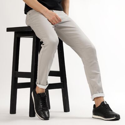 Men's Light Grey Slim Fit Jeans