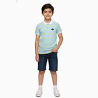 Boys' Half Sleeves T-Shirt, Light Blue, small