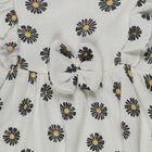 Infants' White Daisy Print Ruffle Sleeve Cotton Frock, Off White, small