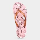Women's Soft Pastel Pink Floral Flip Flops, गुलाबी, small