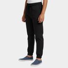 Boys' Black Regular-fit Jogger Trousers, Black, small