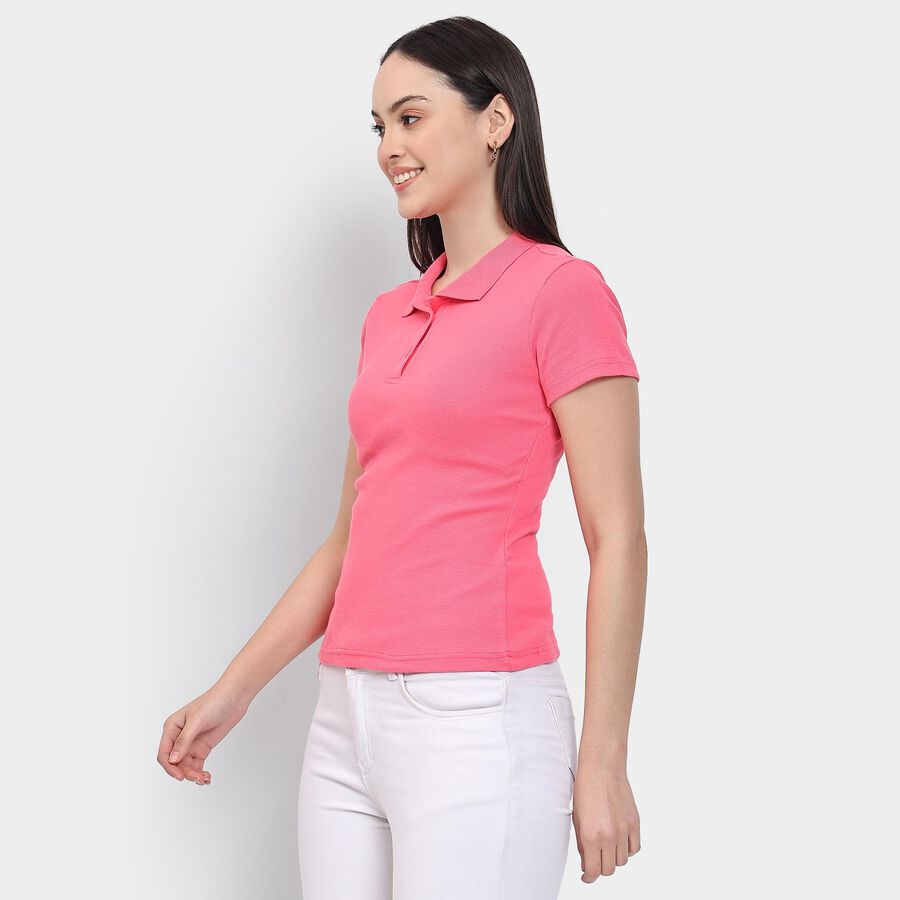 Ladies' Polo T-Shirt , मूँगा (कोरल), large image number null