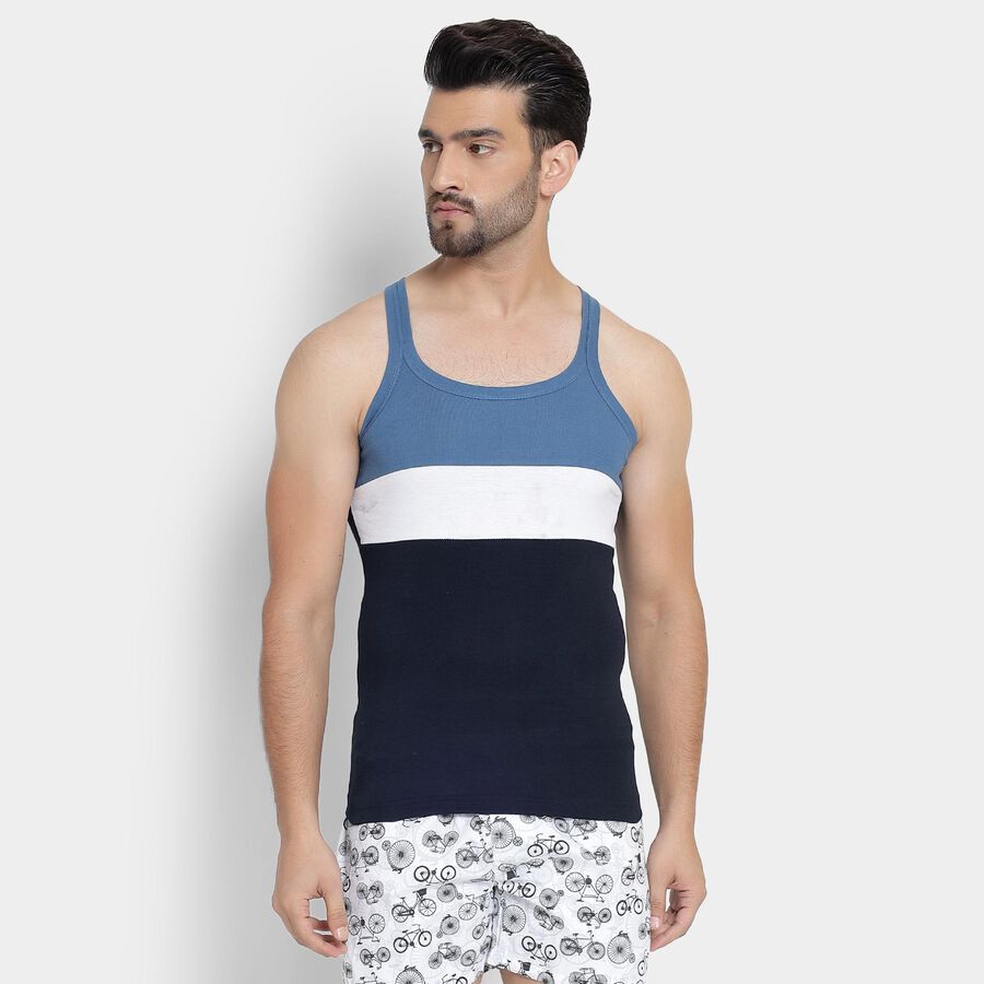 Men's 100% Cotton Gym T-Shirt , नेवी ब्लू, large image number null