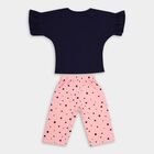 Girls' Cotton Capri Set, Navy Blue, small image number null