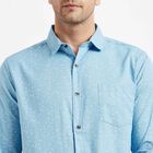 Cotton Printed Casual Shirt, Light Blue, small image number null