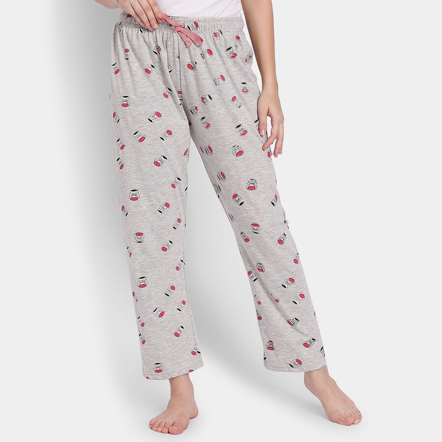 Ladies' Pyjama, Melange Light Grey, large image number null