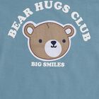 Infants' Blue Cotton Round Neck Graphic Baba Suit, टील ब्लू, small image number null