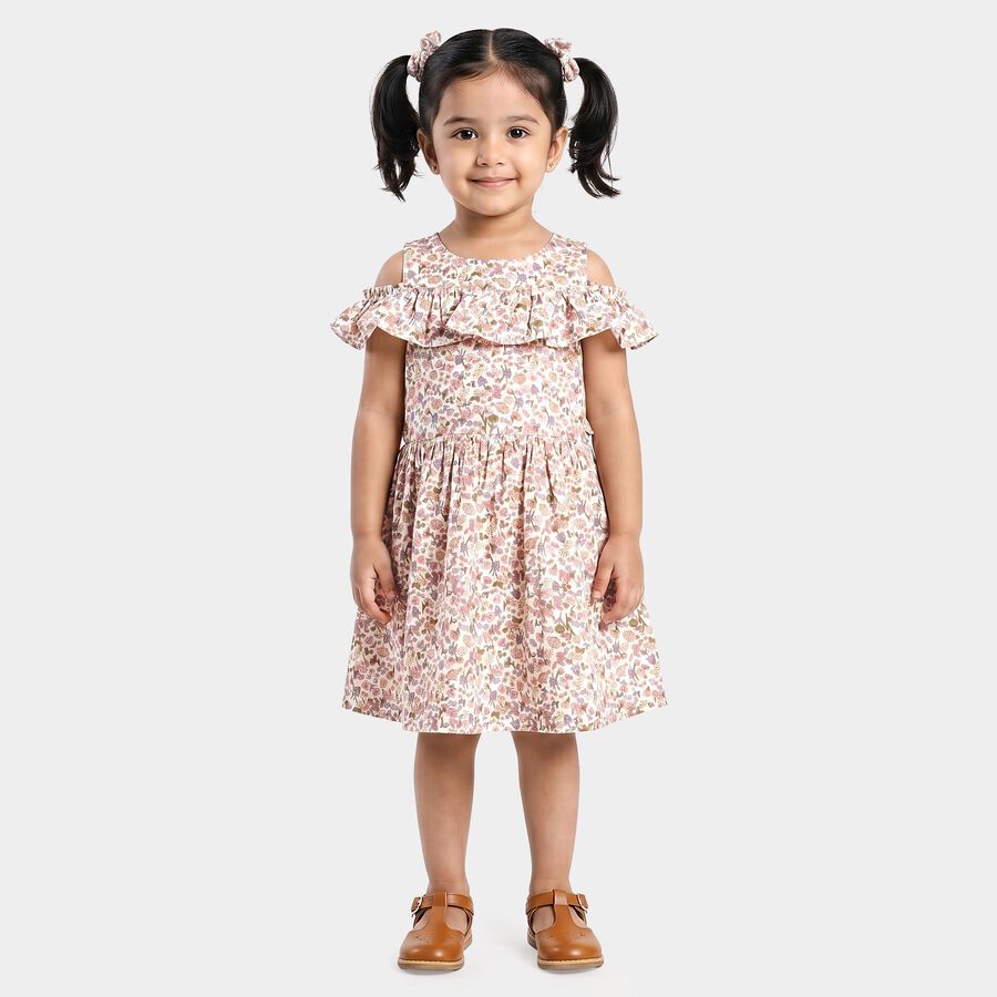 Girls' Frock, Off White, large