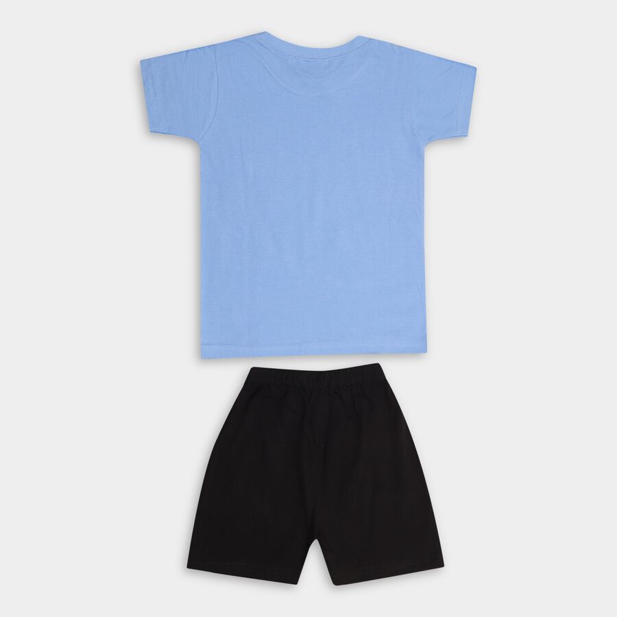 Boys' 100% Cotton Knit Baba Suit , Light Blue, large image number null