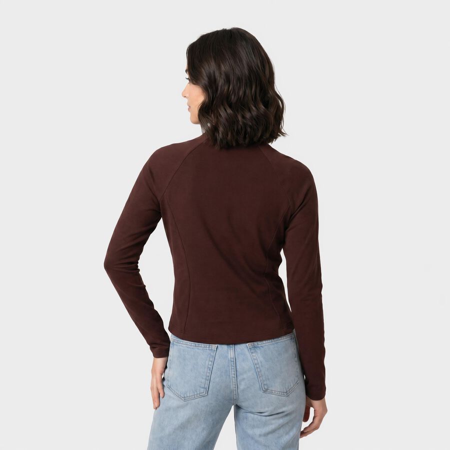 Women's Wine Stand Collar Windbreaker Jacket, Wine, large