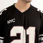 Men's Jet Black V-Neck Athleisure T-Shirt, Black, small