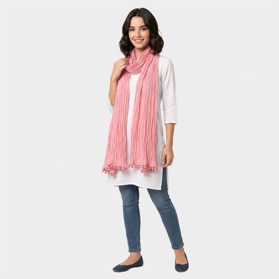 Women's Pink Dupatta, Pink, large