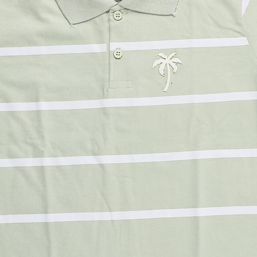 Boys' Half Sleeves T-Shirt, हल्का हरा, large image number null
