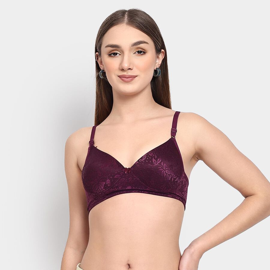 Ladies' Bra, Wine, large image number null