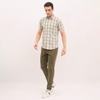 Men's 100% Cotton Regular Collar Casual Shirt, Olive, small image number null