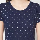 Printed Round Neck T-Shirt, Navy Blue, small image number null