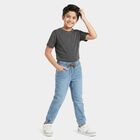 Boys' Light Blue Jogger Fit Washed Jeans, Light Blue, small