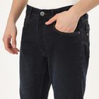 Men's Deep Charcoal Black Slim Fit Jeans, गहरा नीला, small image number null