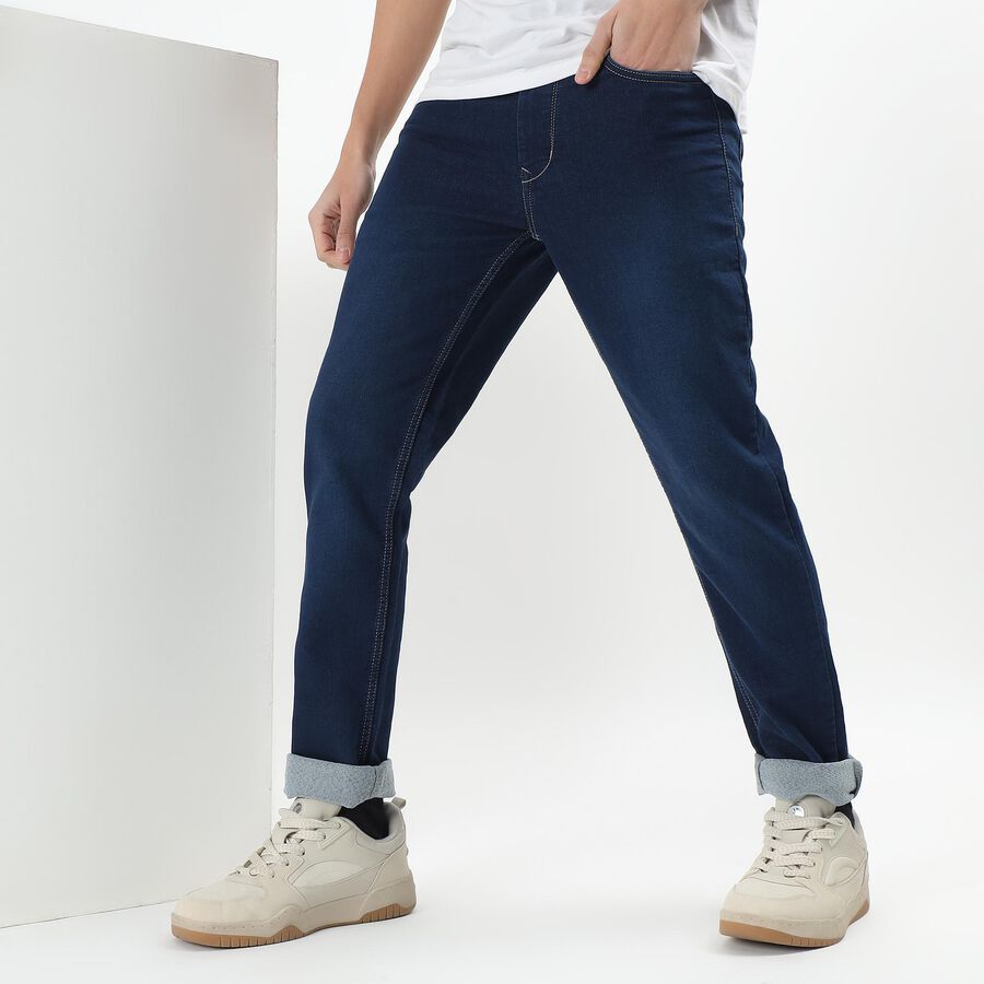 Men's Dark Indigo Slim Fit Jeans, Dark Blue, large