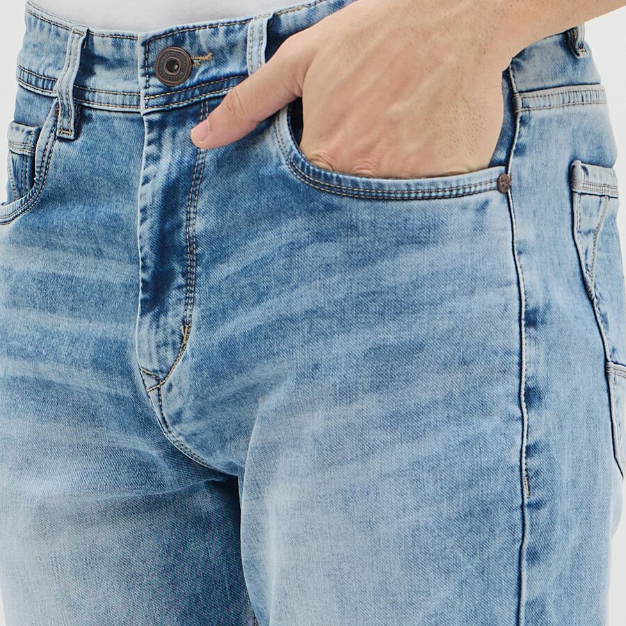 Men's Light Blue Slim Fit Jeans, हल्का नीला, large image number null