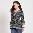 Solid Straight Kurti, Black, small image number null