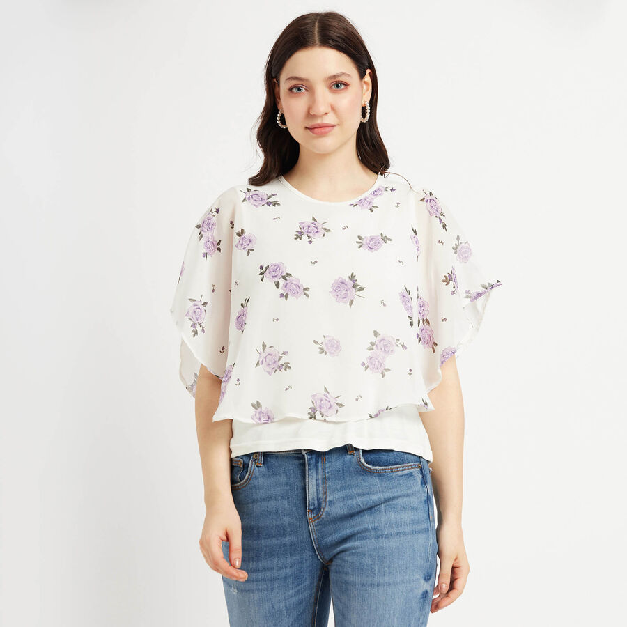 All Over Print Top, White, large image number null