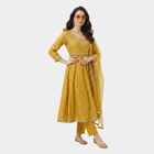 Women's Mustard Embroidered Ethnic Set, Mustard, small