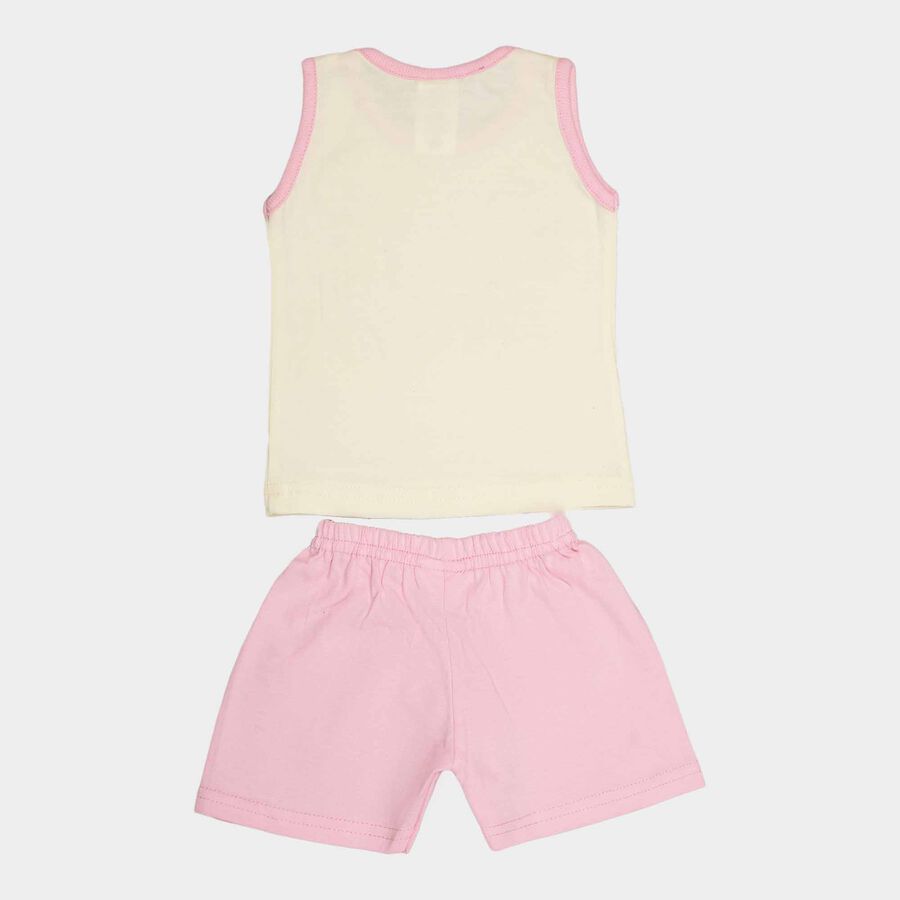 Infants Cotton Shorts Set, Yellow, large image number null