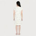 Women's White Round Neck T-Shirt Style Nighty, सफ़ेद, small