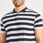 Men's Henley Half Sleeves T-Shirt , नेवी ब्लू, small image number null